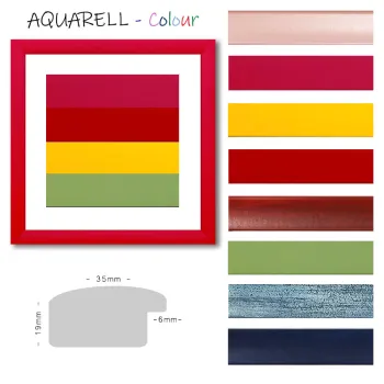 Quadratischer Bilderrahmen 15x15 cm - Aquarell Colour
