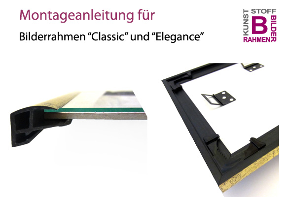 Montage von Bilderrahmen Classic und Elegance 