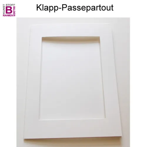 Klapp-Passepartouts / Klapppassepartouts naturweiss