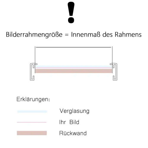 Aluminium Bilderrahmen 100x100 cm, V Neo