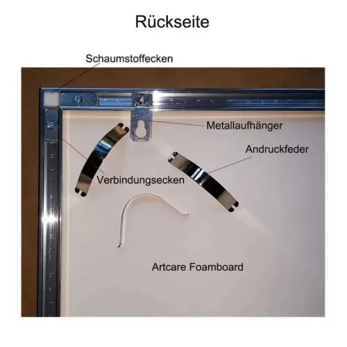 Aluminium Bilderrahmen 100x70 / 70x100 cm, Profil 50