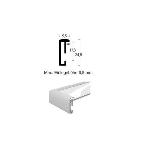 Aluminium Bilderrahmen 120x56 / 56x120 cm V Neo