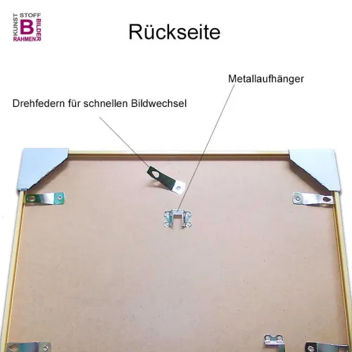 Aluminium Bilderrahmen 70x100 cm, XL Profil Berlin