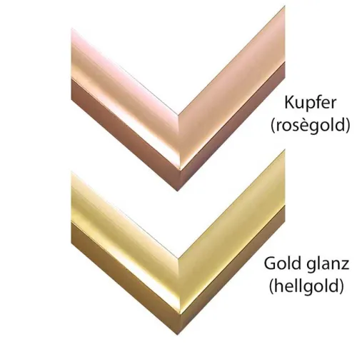 Alurahmen Kiel in Kupfer / Rosegold, Gold für Diamond Painting