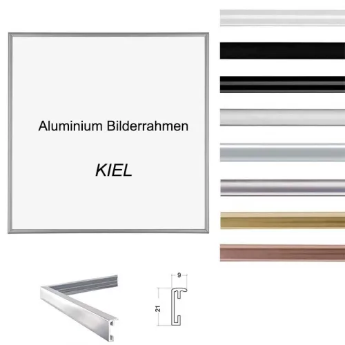 Aluminium Bilderrahmen Kiel - quadratische Formate