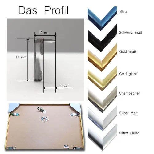 Aluminium Bilderrahmen Norden - quadratische Formate