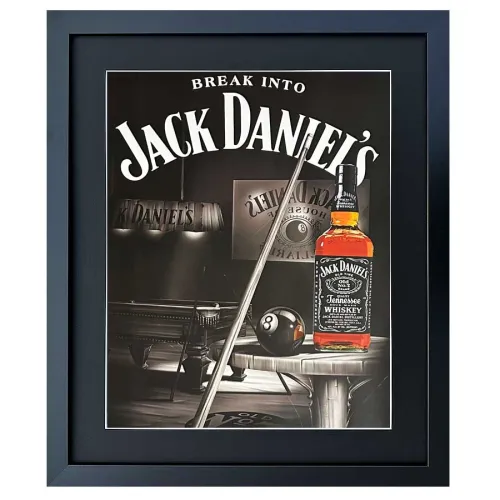 Bild mit Rahmen Wandbild Break into Jack Daniel`s Billard