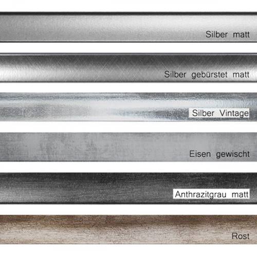 Posterrahmen silber, anthrazit, eisen, rost
