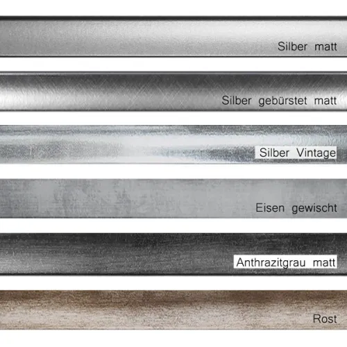 Posterrahmen 33 x 95 cm, silber, anthrazit, eisen, rost