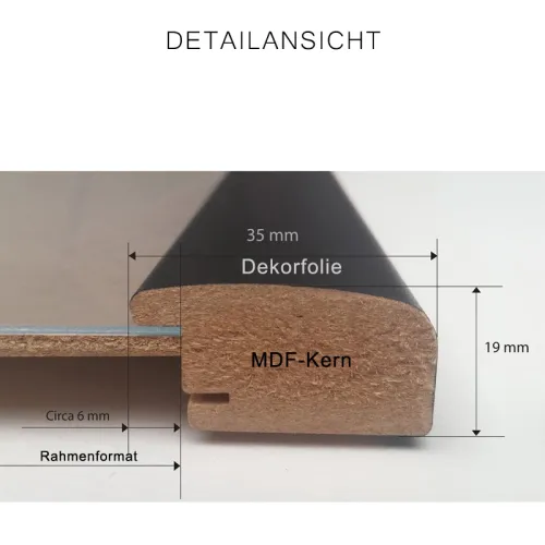 Bilderrahmen für Meisterbrief mit Passepartout, Aquarell