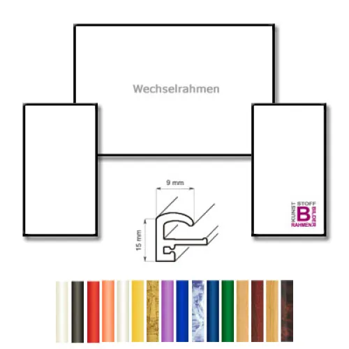 Bilderrahmen Triptychon 2x 25x40 und 1x 50x40 cm Classic