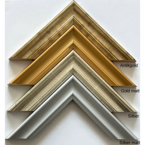 Klassische Rahmen Vincent in Antikgold, Gold, Silber und Mattsilber