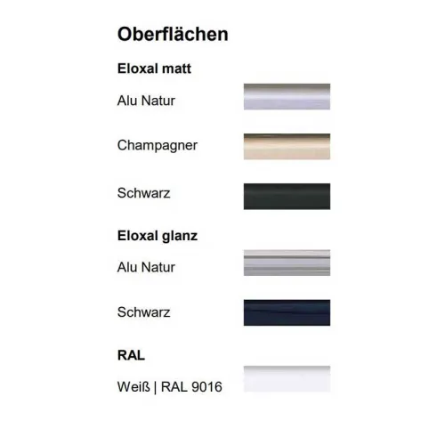 Alu Objektrahmen in Silber, Champagner, Schwarz und Weiß