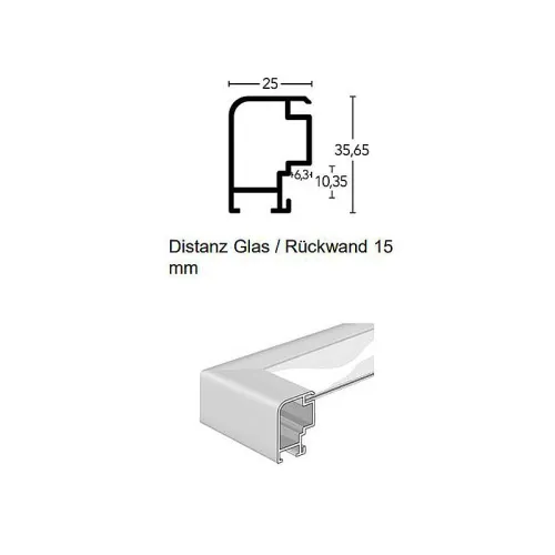 Objektrahmen aus Aluminium Profil 55