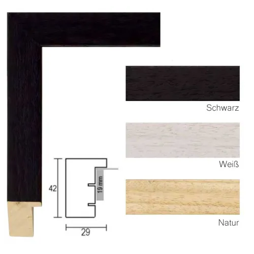 Objektrahmen aus Holz im XL Format, Profil 55