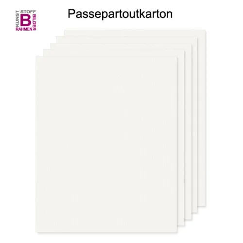 Passepartoutkarton ohne Ausschnitt, weiß im 5er-Set