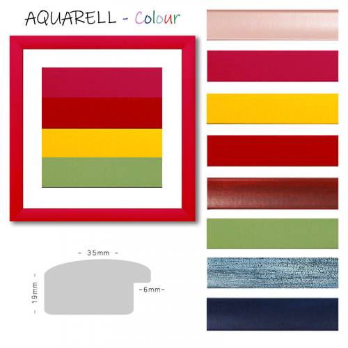 Bunter MDF Rahmen Aquarell Colour 28 x 28 cm