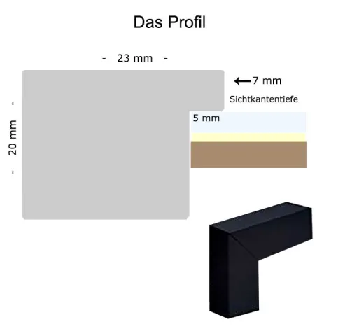 Rahmen mit Passepartout - Bauhaus-Stil