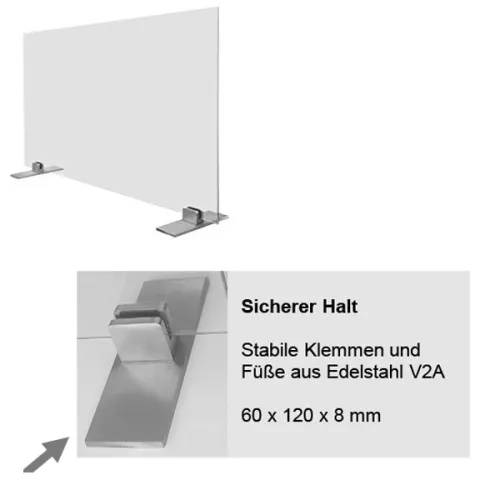 Schutzglas für Kasse, Laden, Virenschutz, Hustenschutz,