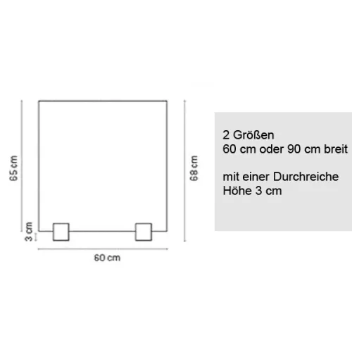 Thekenaufsteller aus Glas für Empfang