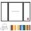 Bilderrahmen Triptychon 2x 20x50 und 1x 50x40 cm Elegance