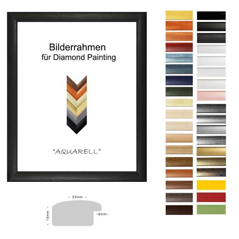 Bilderrahmen Diamond 80x120 Cm – Braun, Mit 1 Mm Anti-Reflex-Kunstglas, Perfekt Für Diamond Painting
