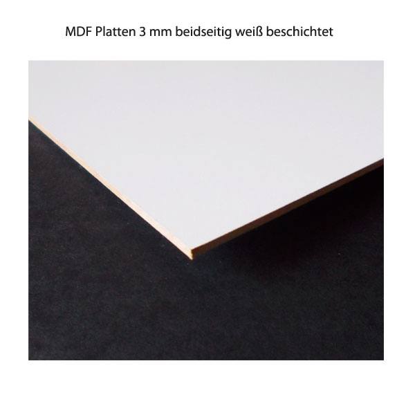 MDF Platten 3 mm im Zuschnitt 45x55 und 49x59 cm