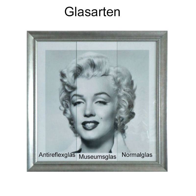 Museumsglas Glas entspiegelt Ersatzglas für Bilderrahmen 70% 92% UV Schutz 
