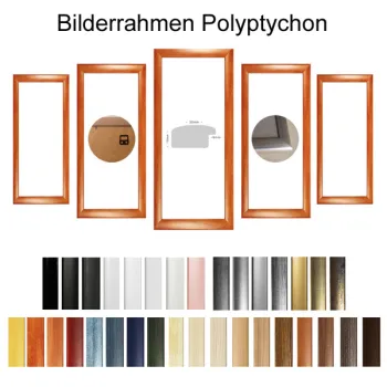 Bilderrahmen Polyptychon Aquarell - 5-teilig - verschiedene Formate