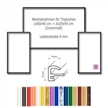 Bilderrahmen Triptychon (2x 20x40 + 1x 60x40 cm), Classic