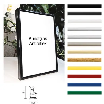 Kunststoff-Bilderrahmen Art Line mit Kunstglas antireflex