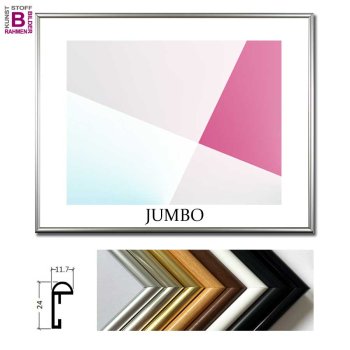 Kunststoffrahmen 100x20 / 20x100 cm, halbrundes Profil Jumbo