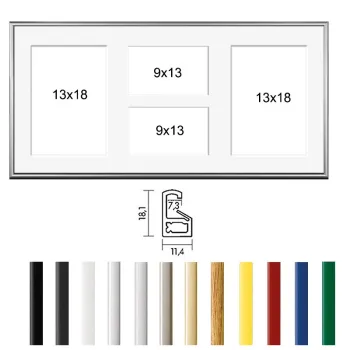 Kunststoffrahmen Galerierahmen für 9x13 und 13x18 cm