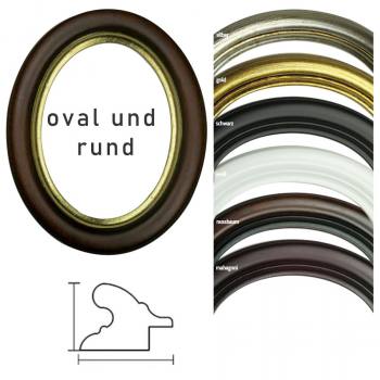 Ovale und runde Bilderrahmen aus Holz Vincent
