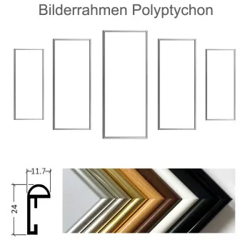 Polyptychon Wechselrahmen, halbrundes Profil Jumbo