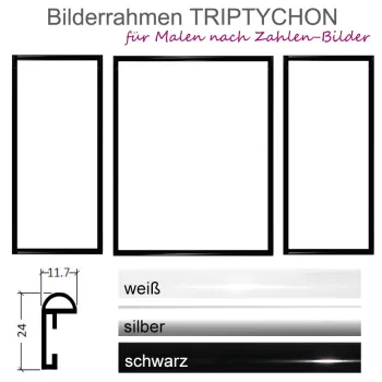 Bilderrahmen Triptychon im Set aus Kunststoff günstig