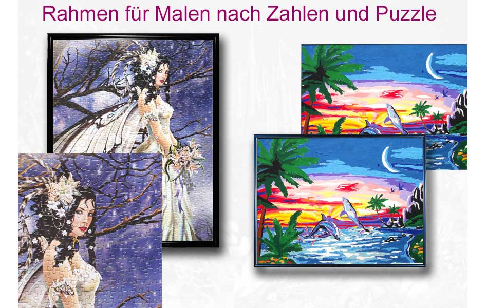 Malen nach Zahlen, Puzzle Bilderrahmen